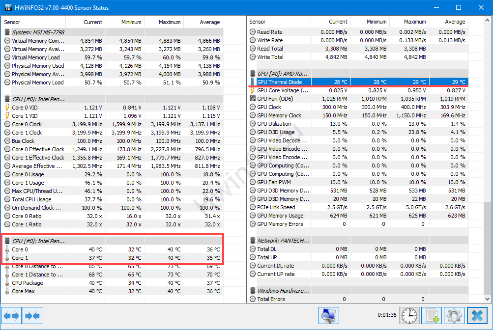температура в HWiNFO